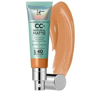 IT Cosmetics CC+ Cream Natural Matte Foundation with SPF 40 Rich, NEW